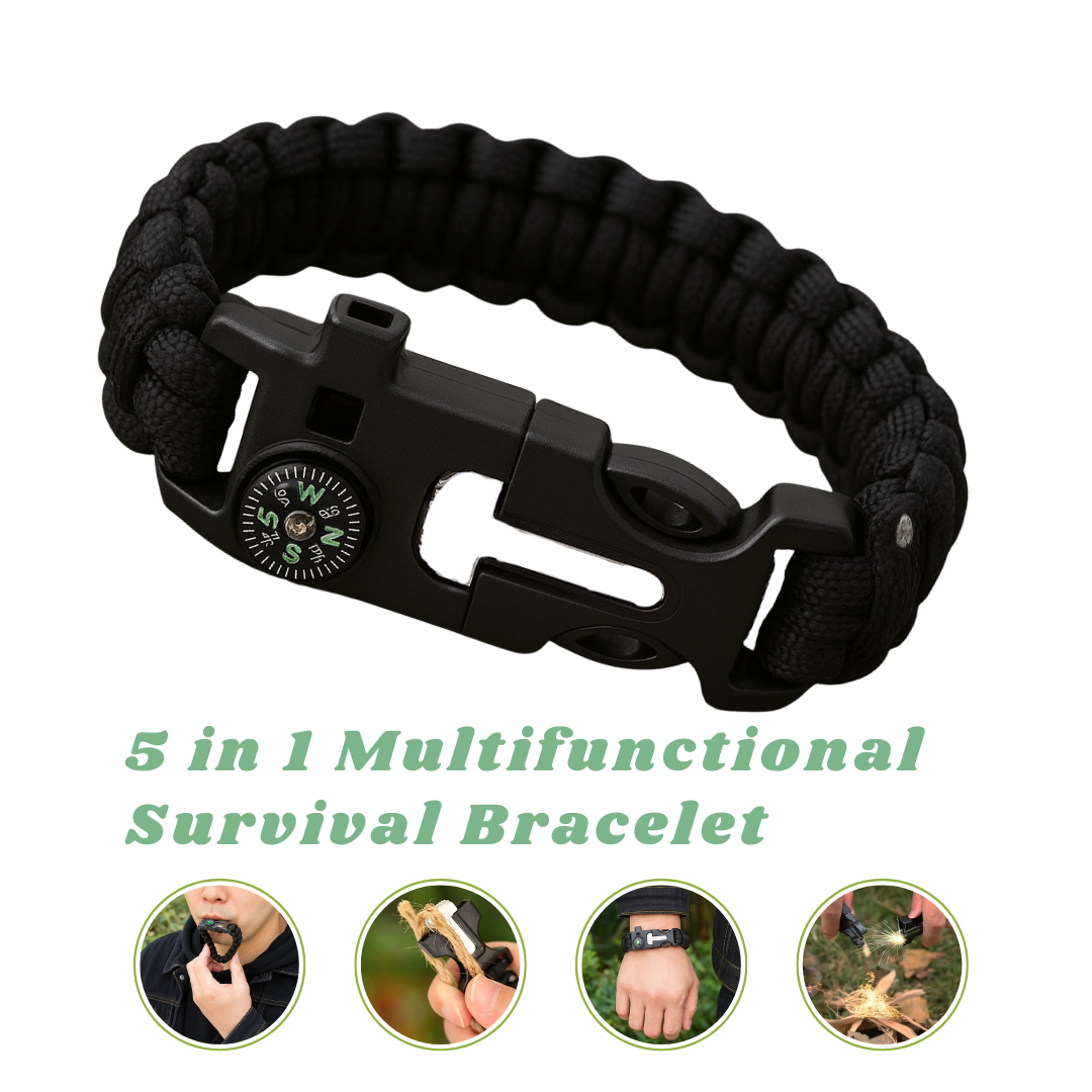 SurvivalPro | TrekMaster | 5-in-1 Paracord Survival Bracelet