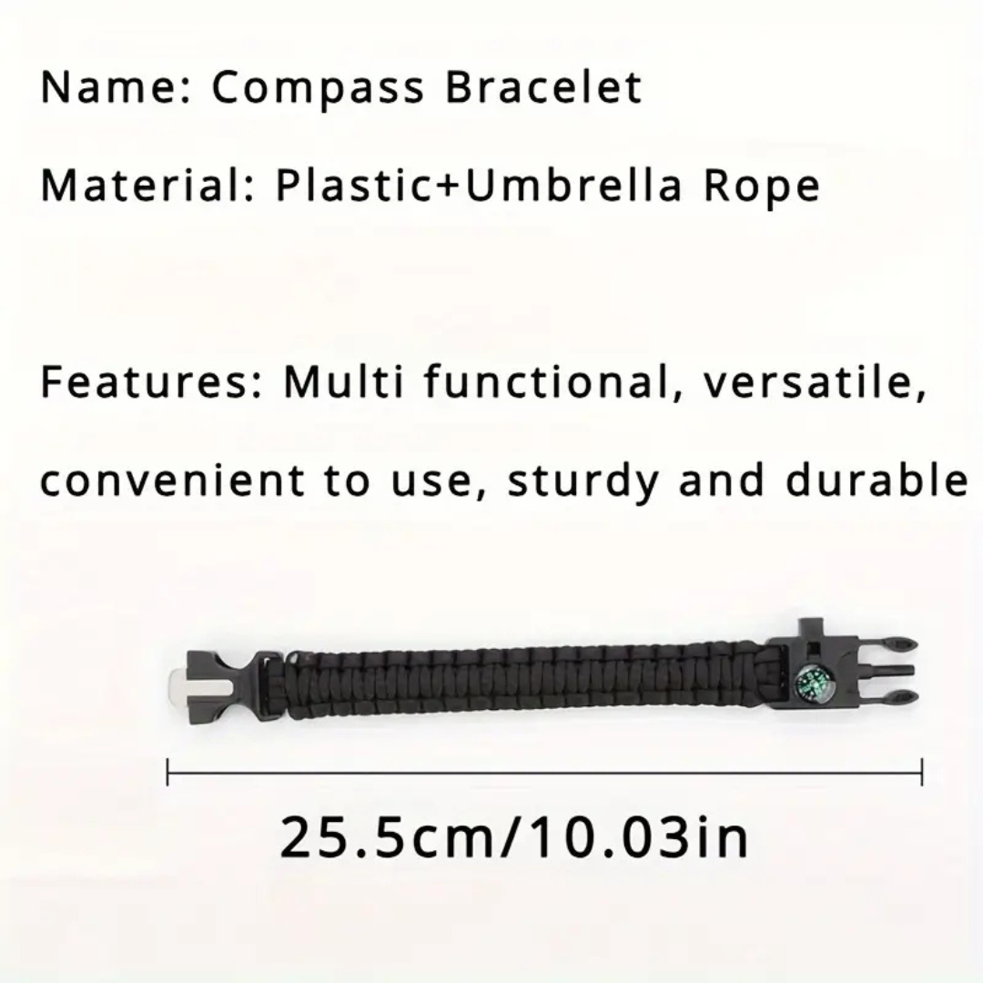 SurvivalPro | TrekMaster | 5-in-1 Paracord Survival Bracelet