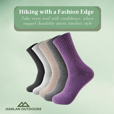 WoolHaven | ThermalSoft | 5-Pair Merino Wool Winter Hiking Socks for Women