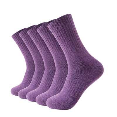 WoolHaven | ThermalSoft | 5-Pair Merino Wool Winter Hiking Socks for Women