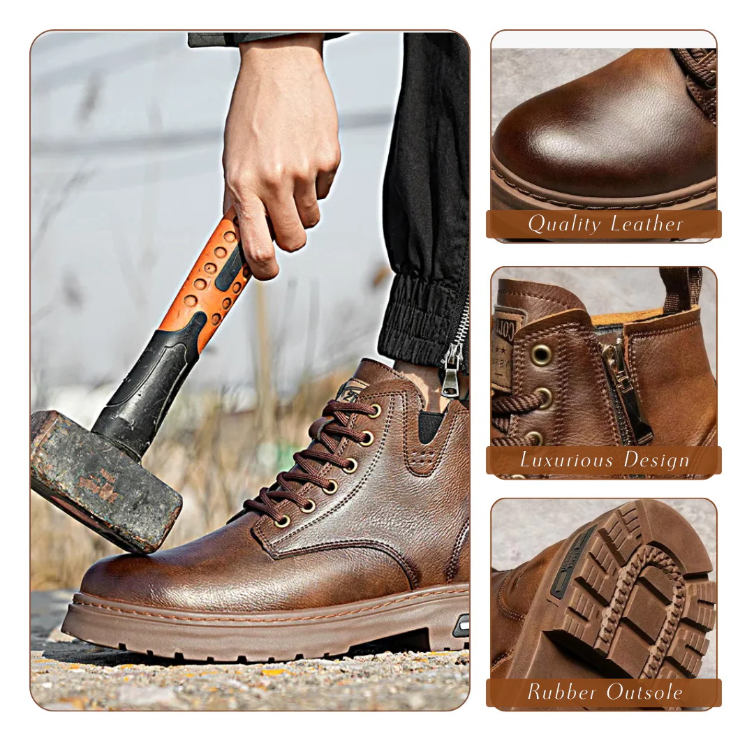 Walter | CoolEdge | Men’s Lace-Up Boots with Side Zip