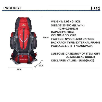 TerraPack | Summit85 | 85L Multi-Purpose Outdoor Hiking Backpack