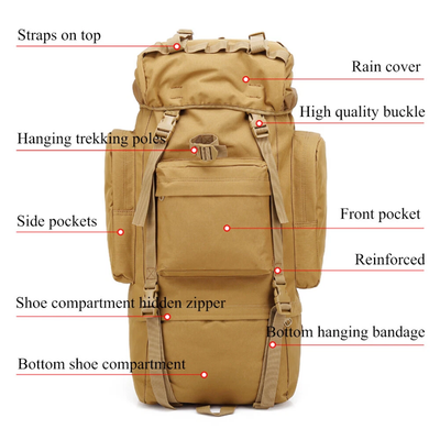 TitanPack | Force70 | 70L Military Tactical Waterproof Backpack