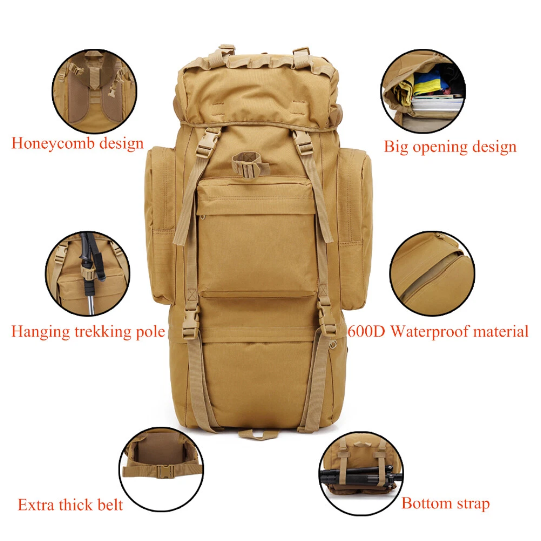 TitanPack | Force70 | 70L Military Tactical Waterproof Backpack